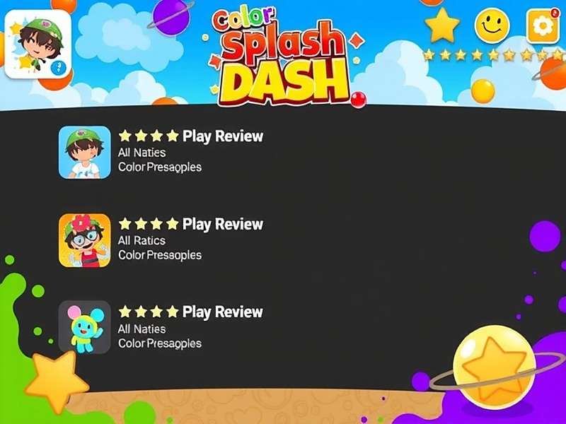 Color Splash Dash player reviews and ratings from app stores showing high ratings